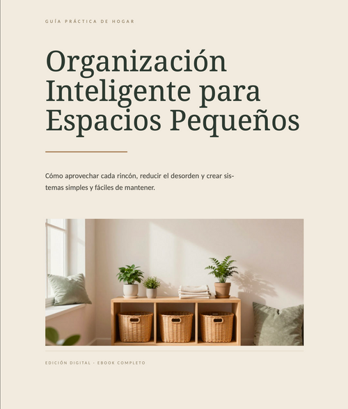 Más Orden, Más Espacio: guía para organizar tu casa pequeña